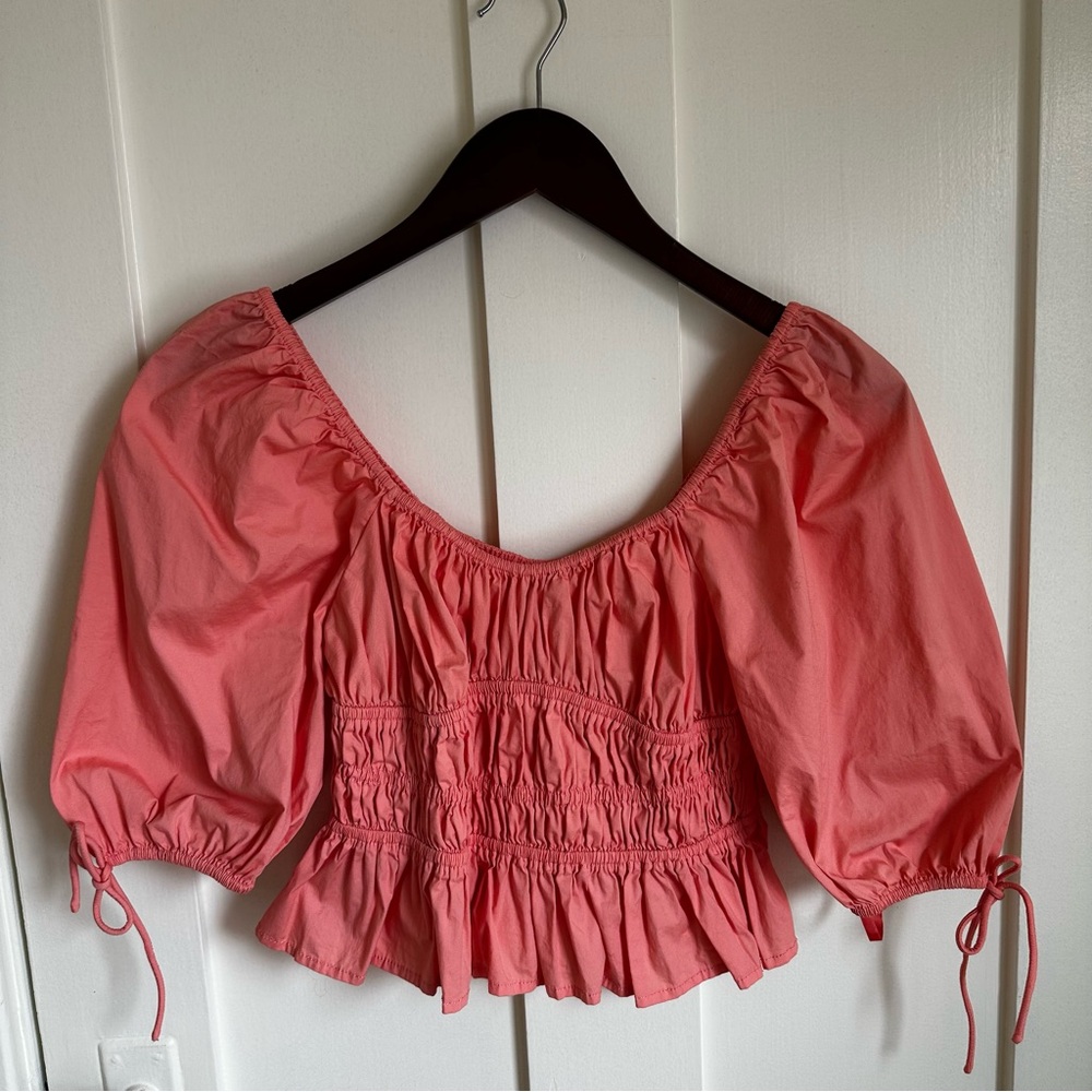 Staud Off-Shoulder Pink Top - Picture 4 of 12